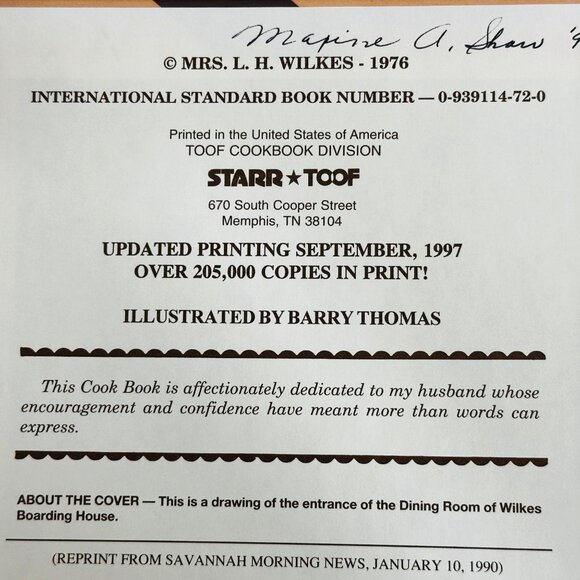 Famous Recipes From Mrs. Wilkes Boarding House In Historic Savannah Cookbook - Picture 5 of 11